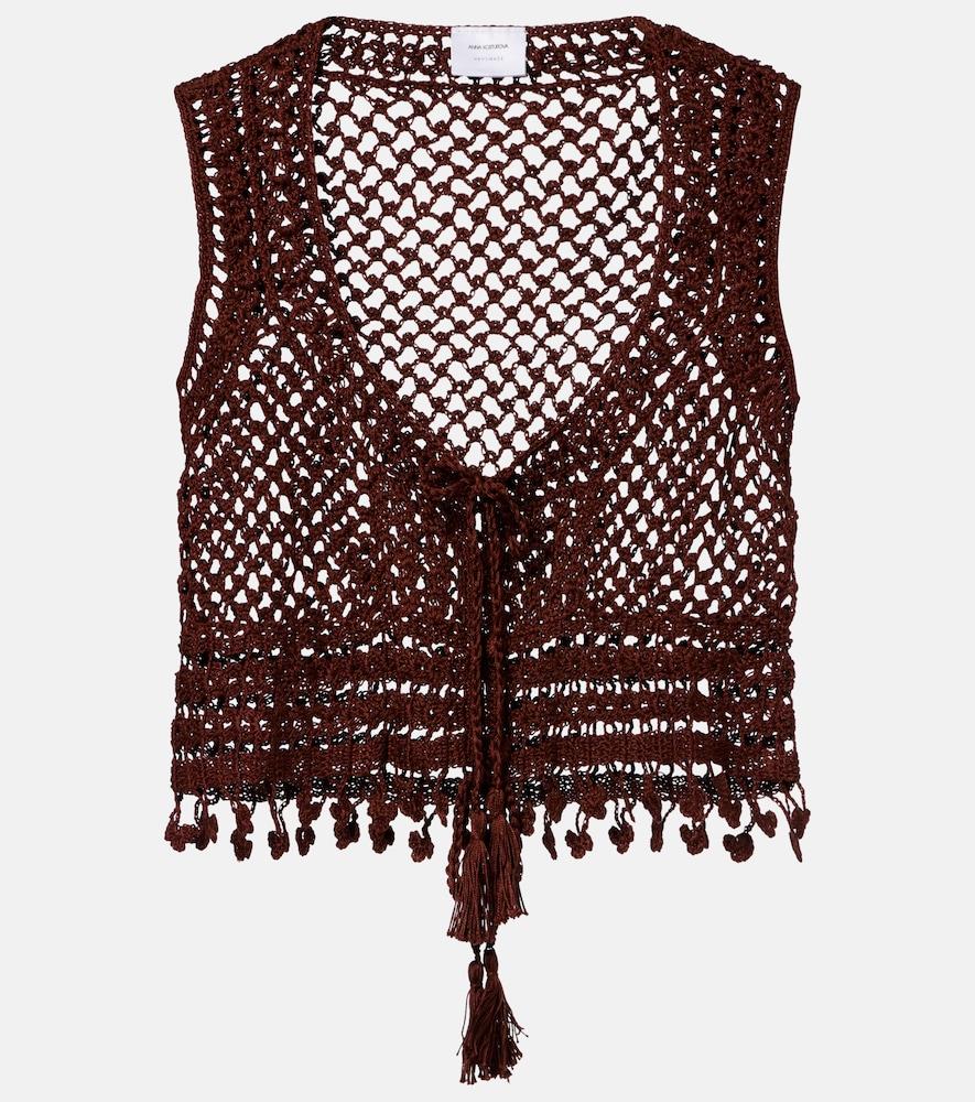 anna kosturova marrakesh crochet cotton crop top
