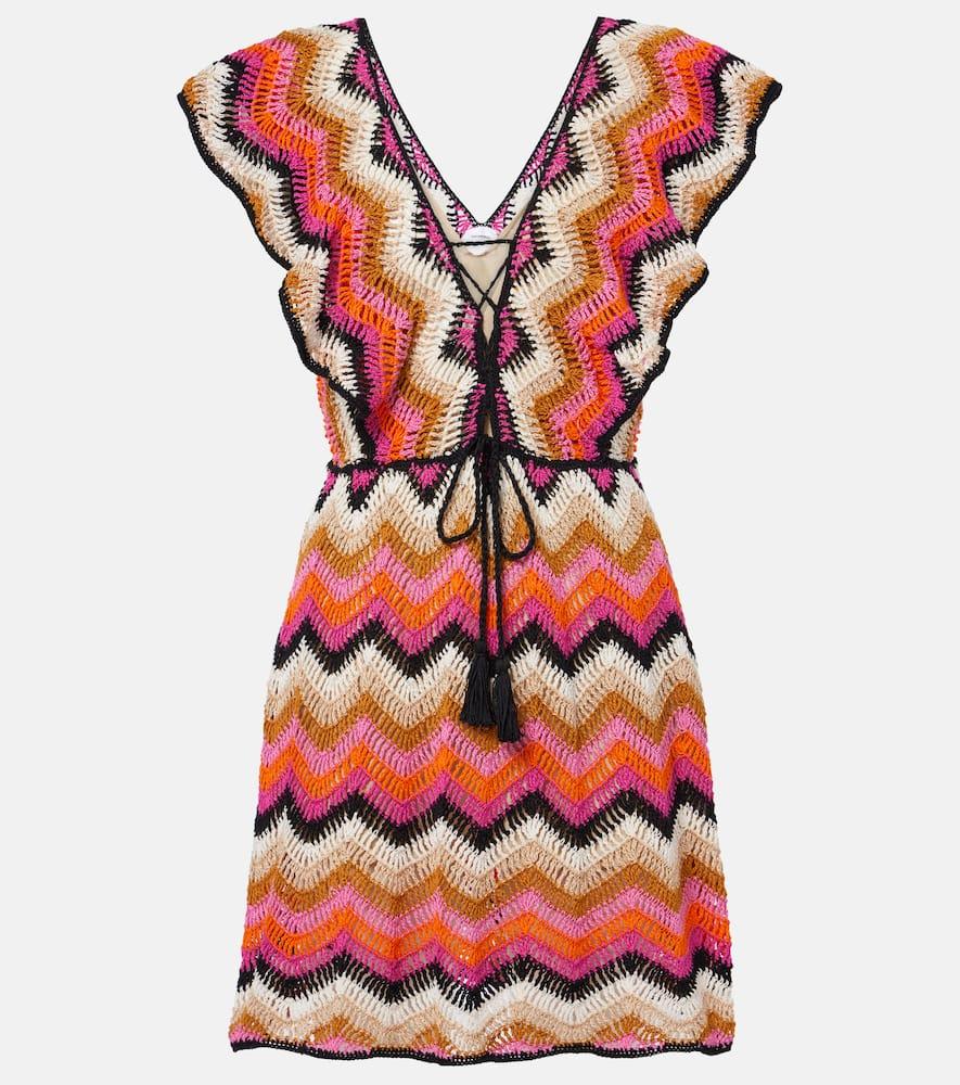 anna kosturova melissa cotton crochet minidress