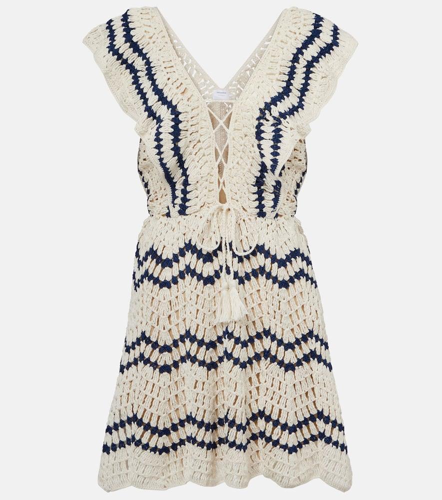 anna kosturova seaside crochet cotton polo dress