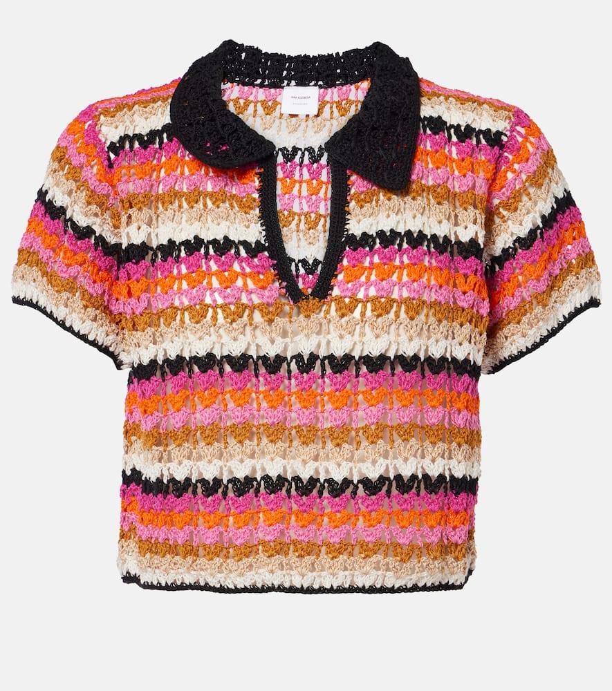 anna kosturova summer cotton polo shirt