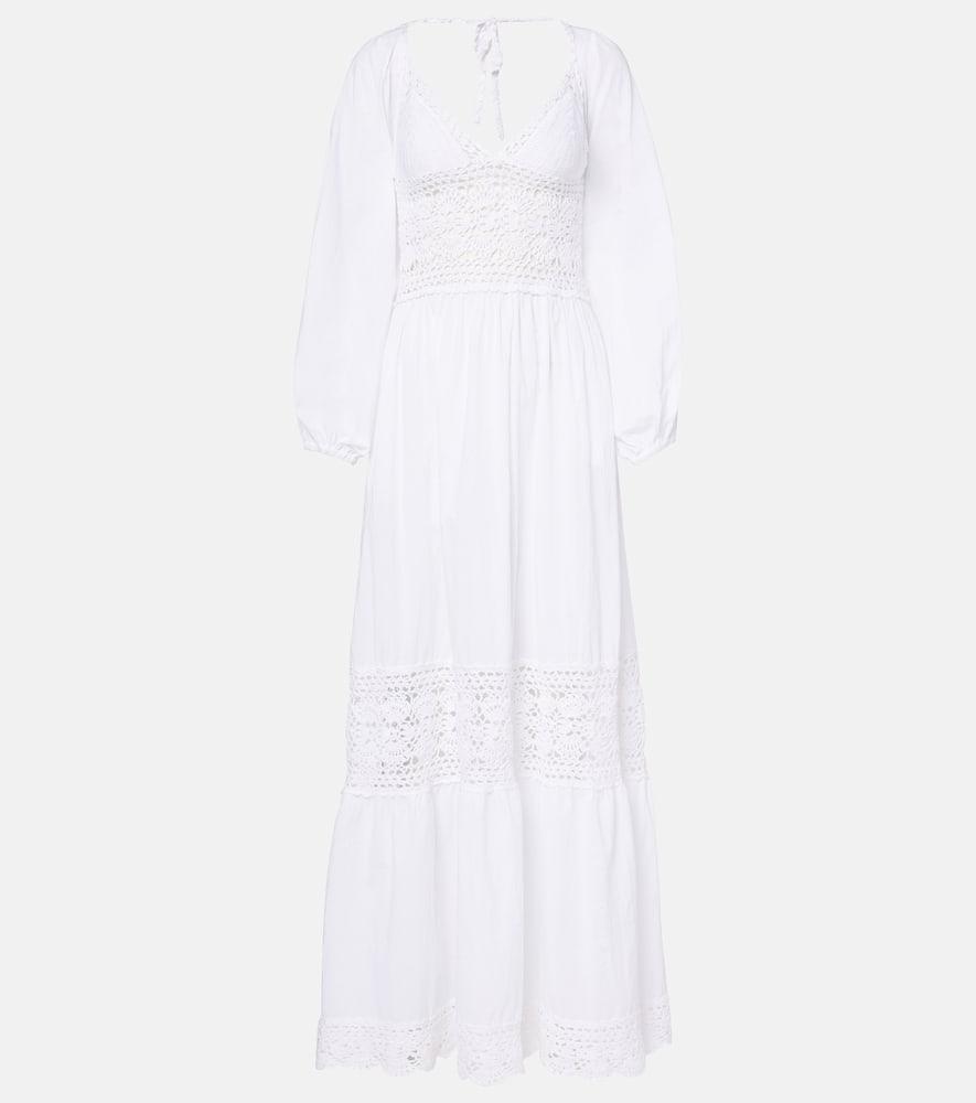 anna kosturova victoria crochet cotton poplin dress