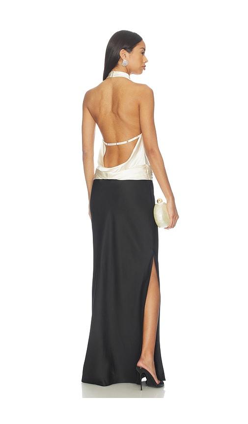 anna october ayla maxi dress in black.
