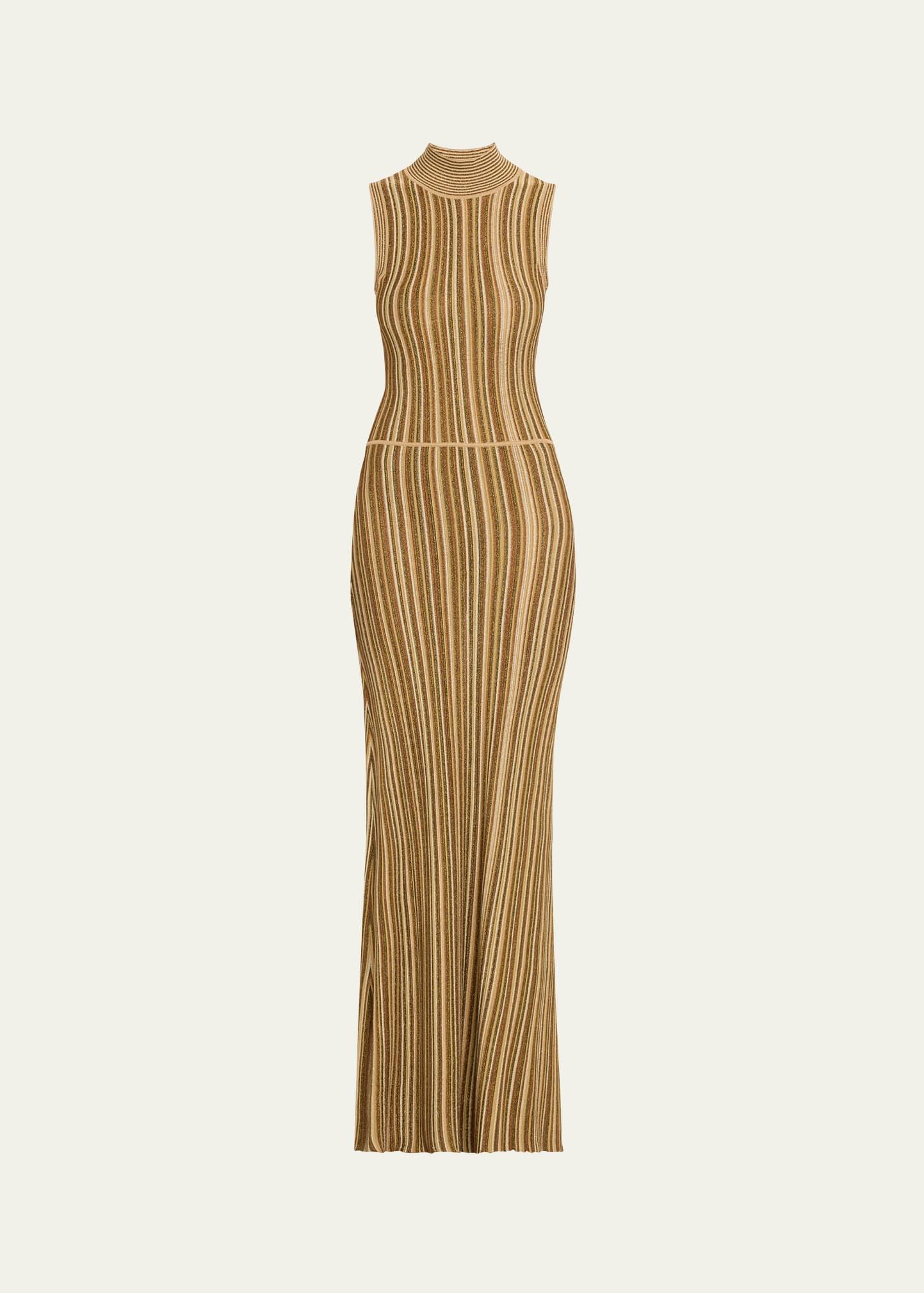 anna stripe sleeveless maxi dress