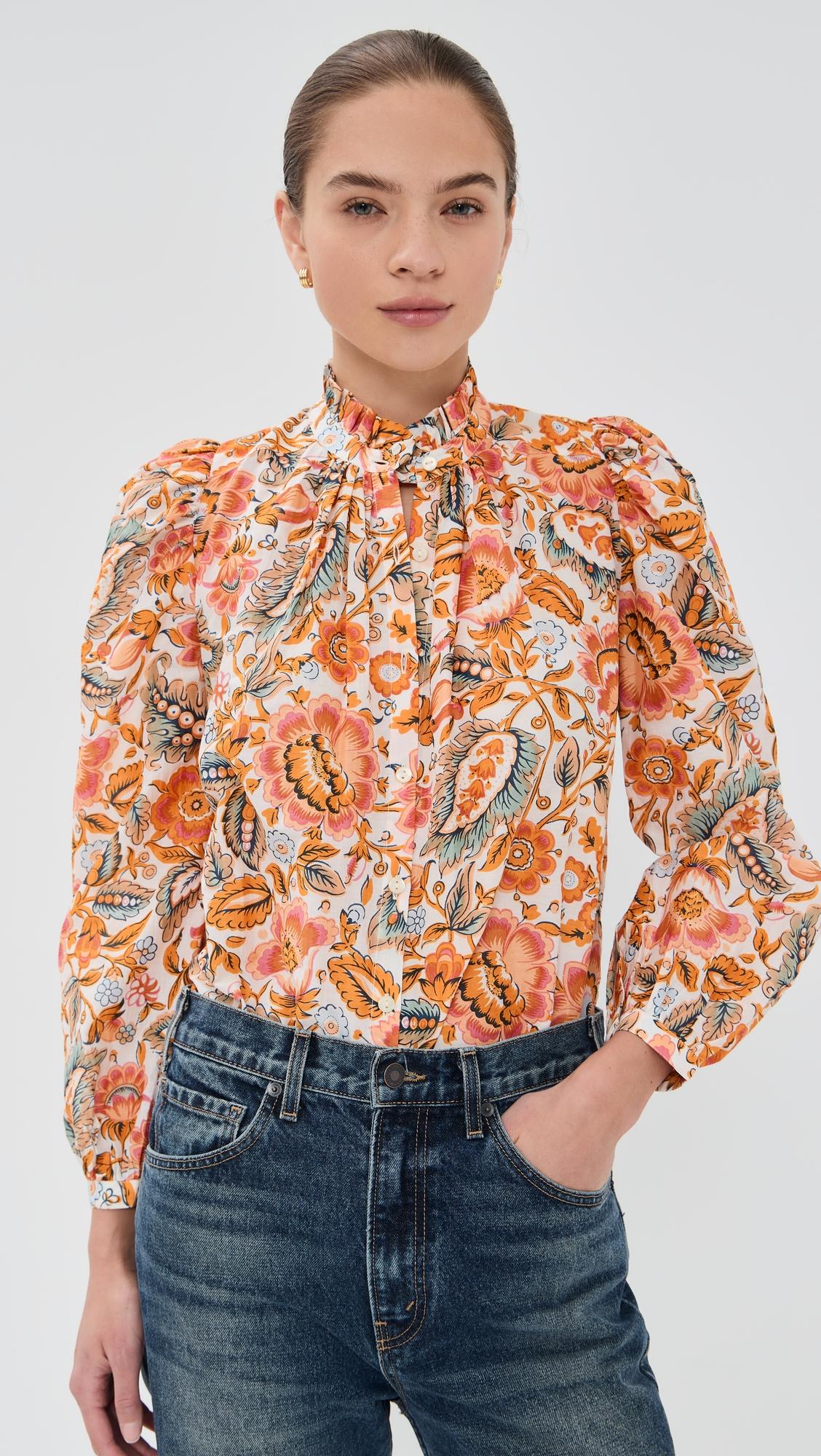 annabel topaz flower shirt