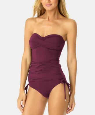anne cole strapless tankini top bottoms