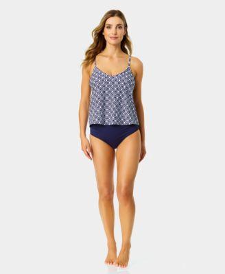 anne cole womens tri tankini top high waist bikini bottoms