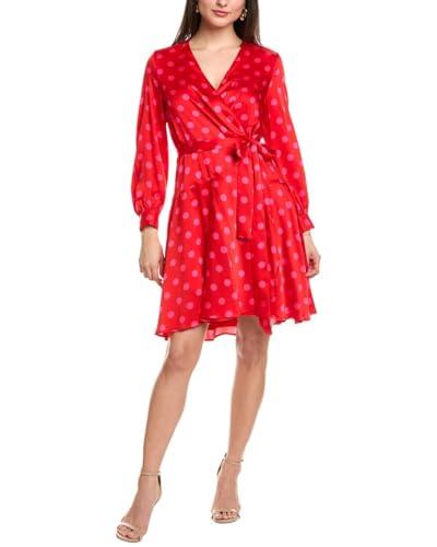 anne klein a line wrap w blouson sleeve