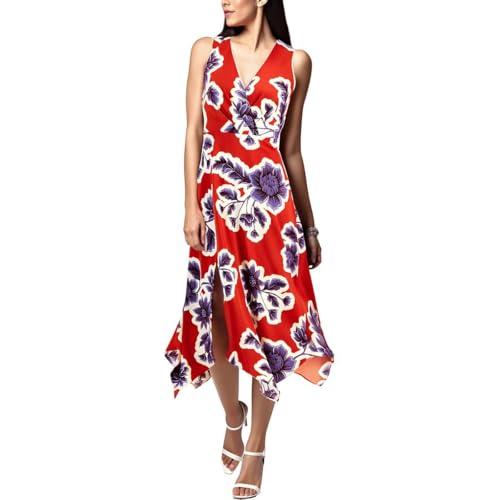 anne klein asymmetrical surplice dress