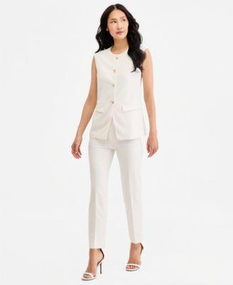 anne klein four button vest hollywood pants