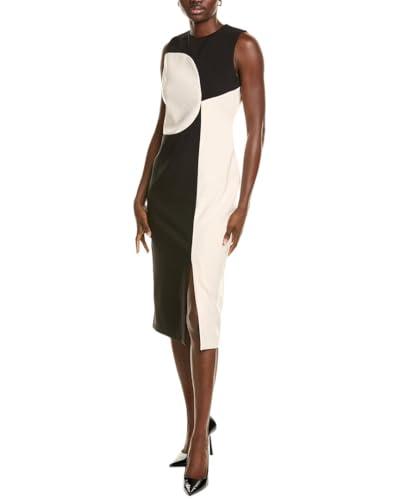 anne klein high neck color block dress