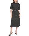 anne klein mock neck elbow lenght slv dress