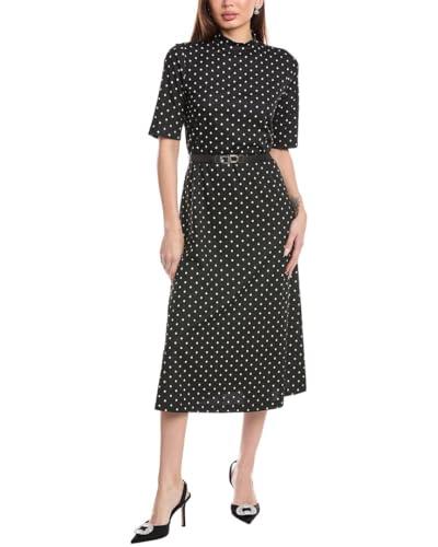 anne klein mock neck elbow lenght slv dress