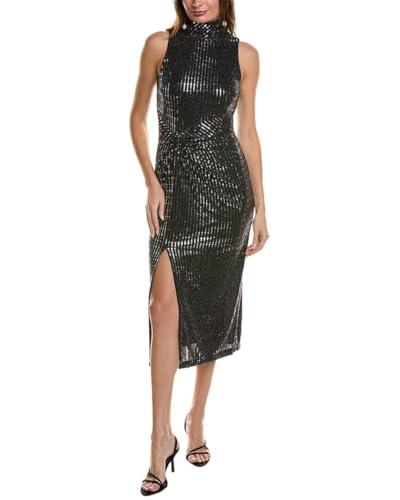 anne klein mock neck sheath midi dress