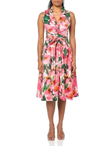 anne klein notch collar wrap w/full skirt