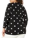 anne klein printed ity 3/4 slv wrap top (h22)