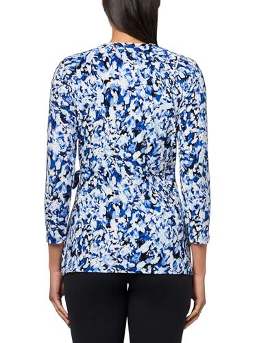 anne klein printed ity 3q slv wrap top