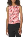 anne klein printed ity side pleat scoop nk tank