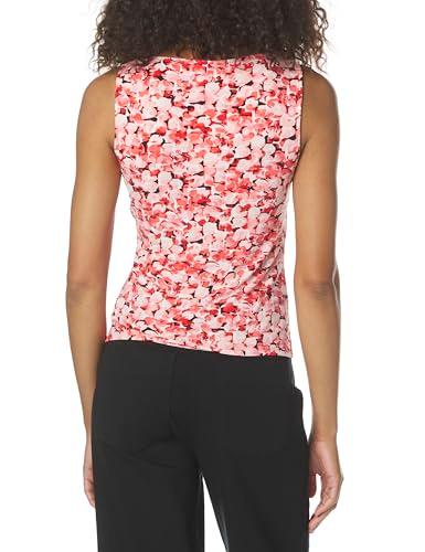 anne klein printed ity side pleat scoop nk tank