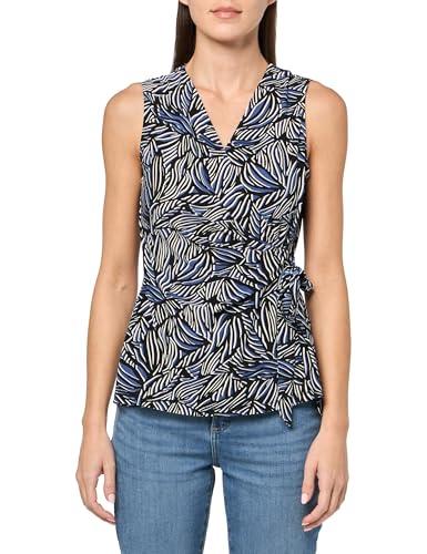 anne klein printed ity sleeveless wrap top