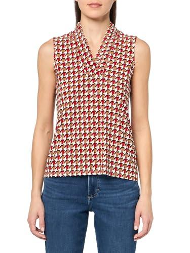anne klein printed ity triple pleat top