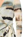 anne klein printed mesh 3q slv wrap top