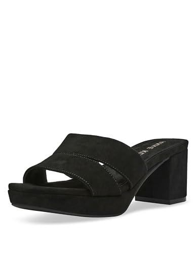 anne klein women's dress sandal palmer, black suede, 10