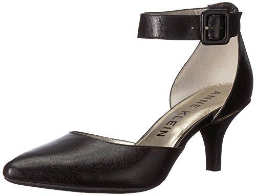anne klein women's fabulist leather dress pump, black, 8 m us