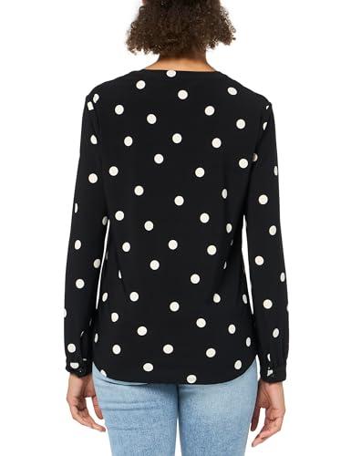 anne klein women's long sleeve polka dot top