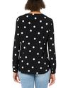 anne klein women's long sleeve polka dot top