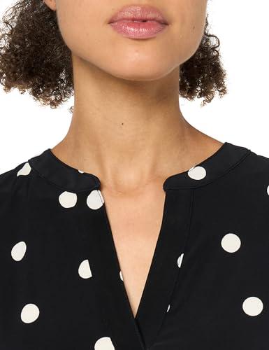 anne klein women's long sleeve polka dot top