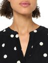 anne klein women's long sleeve polka dot top