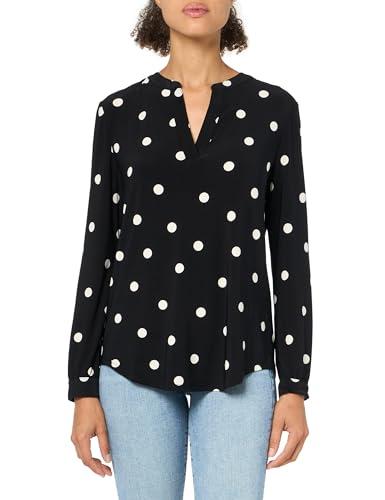 anne klein women's long sleeve polka dot top