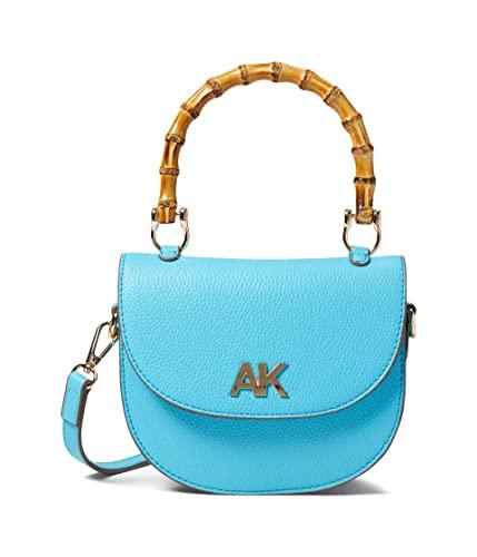 anne klein womens mini bamboo top handle crossbody, turquoise sea