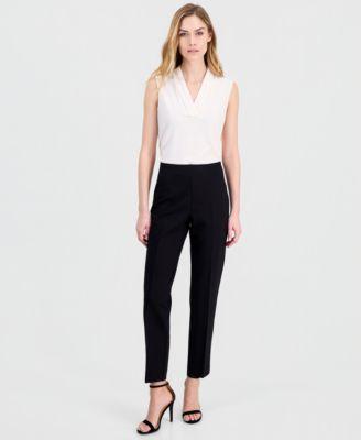 anne klein womens pull on hollywood waist ankle pants p xxs xxl