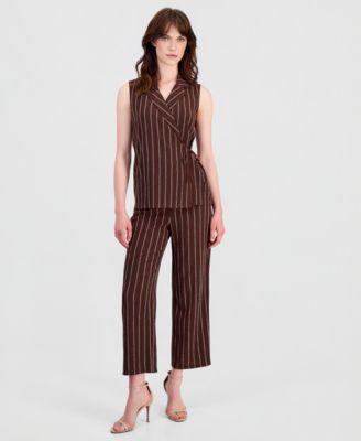 anne klein wrap top pull on pants