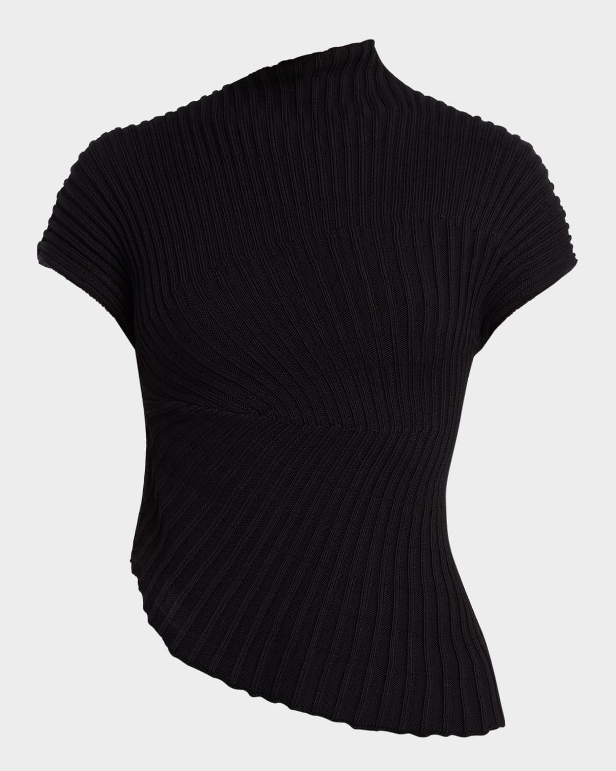 annemie asymmetrical knit top