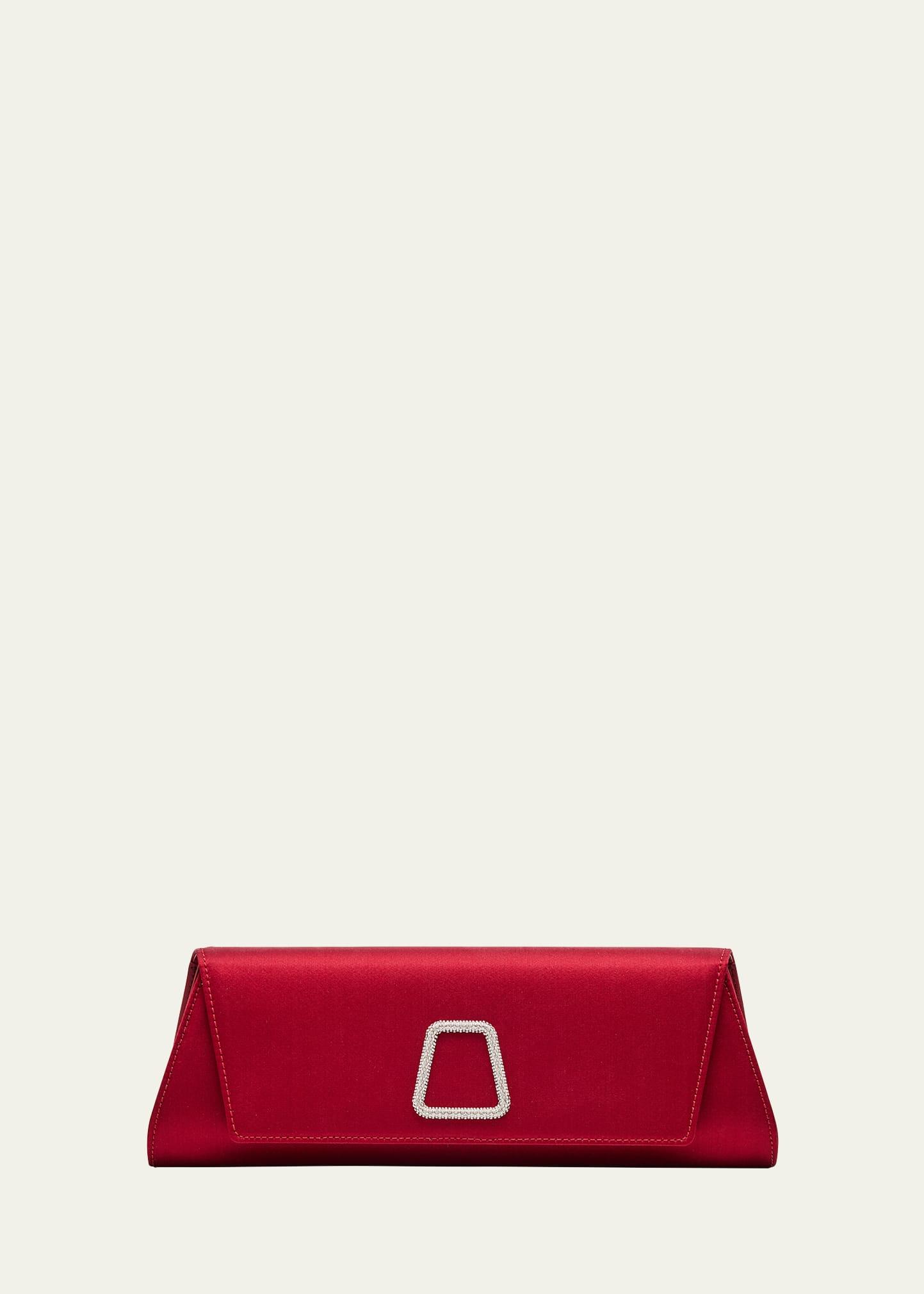 anouk small satin clutch bag