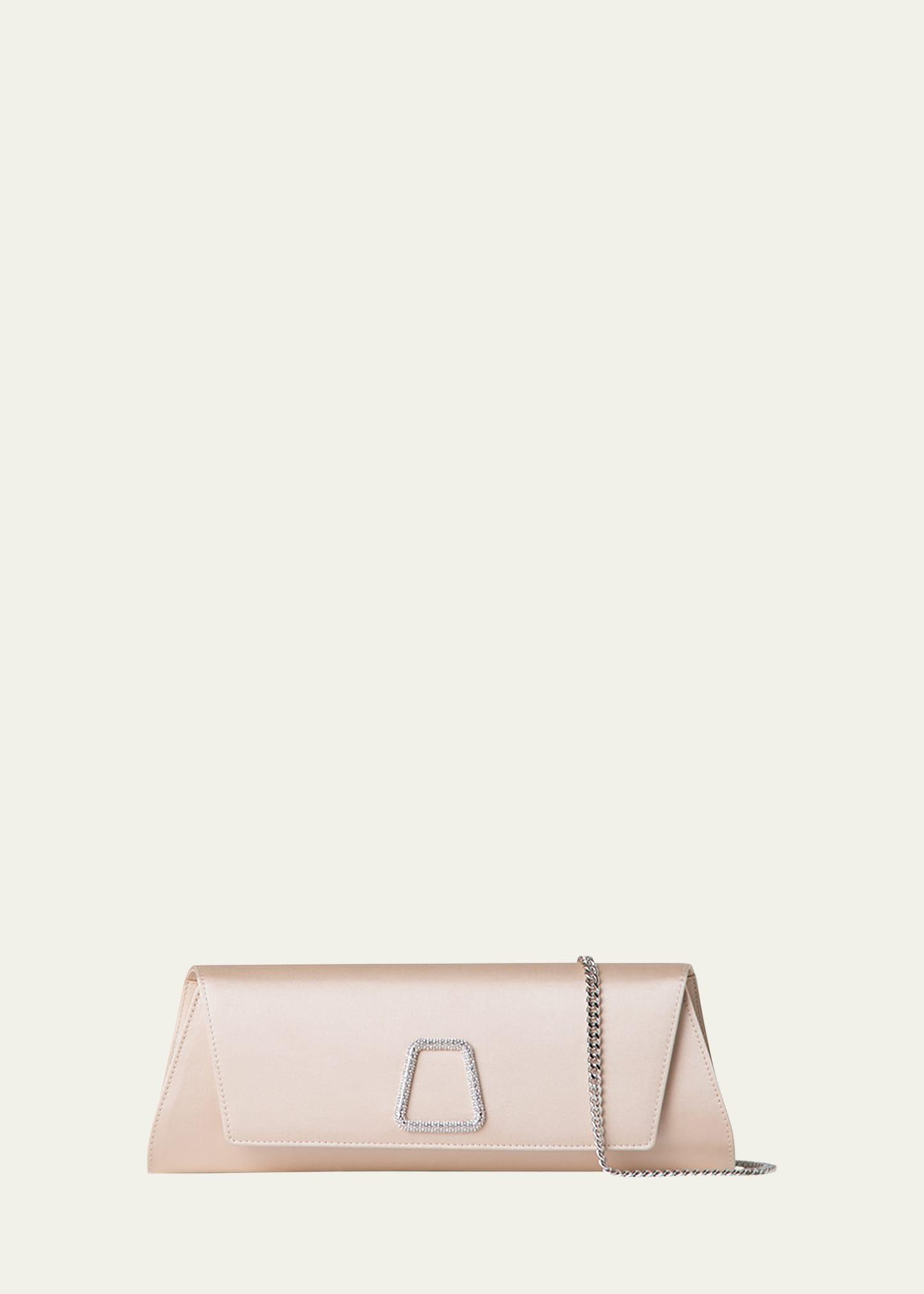 anouk small satin clutch bag