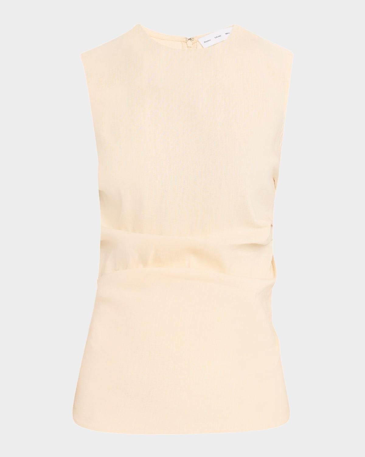 anoushka sleeveless linen slub top