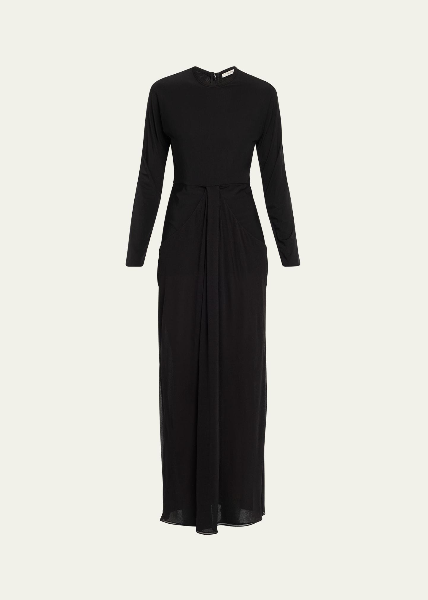 anselm draped column jersey dress