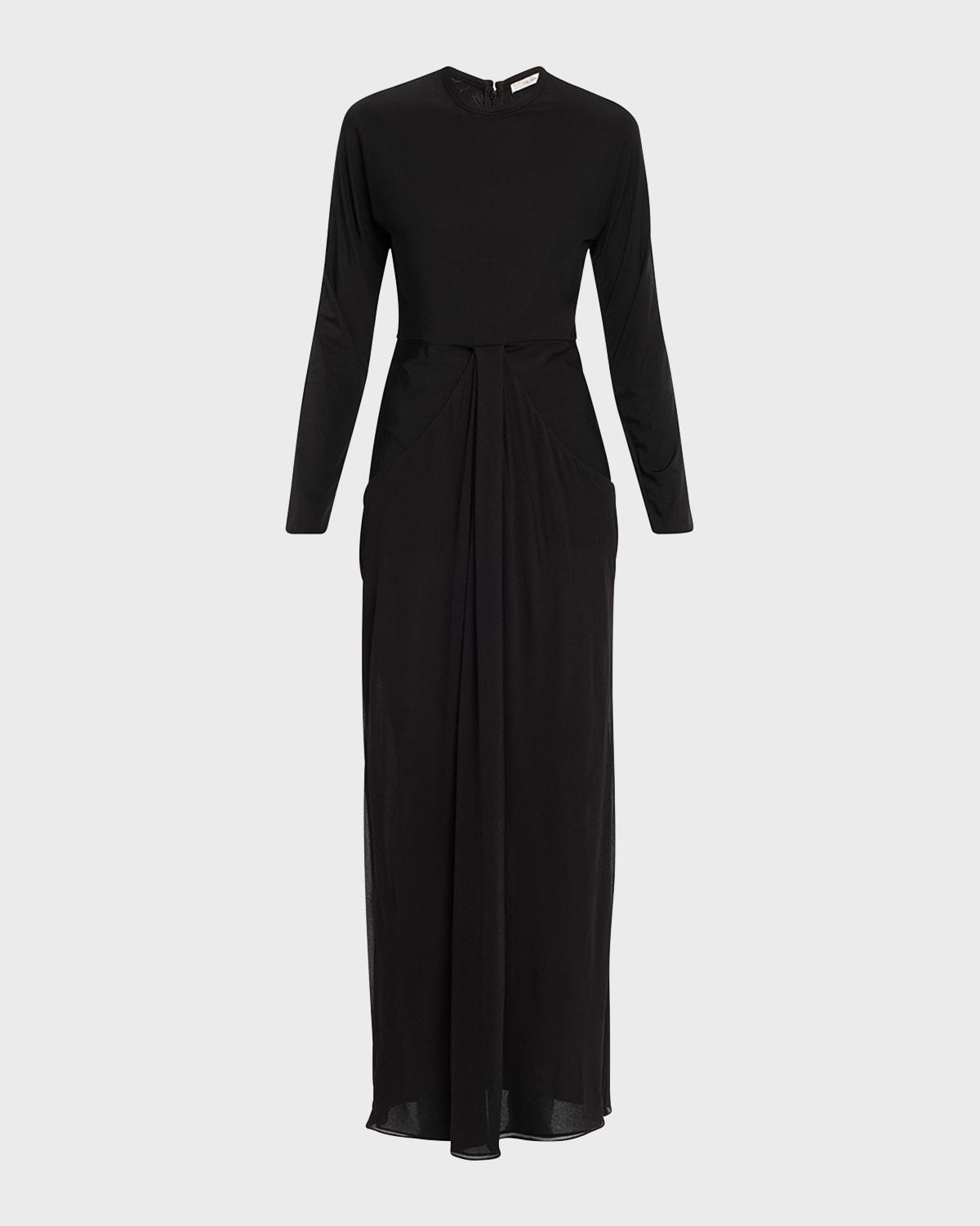 anselm draped column jersey dress