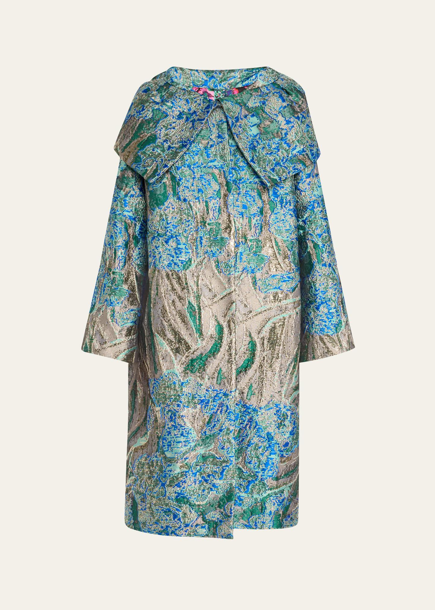 anselm jackie metallic opera coat