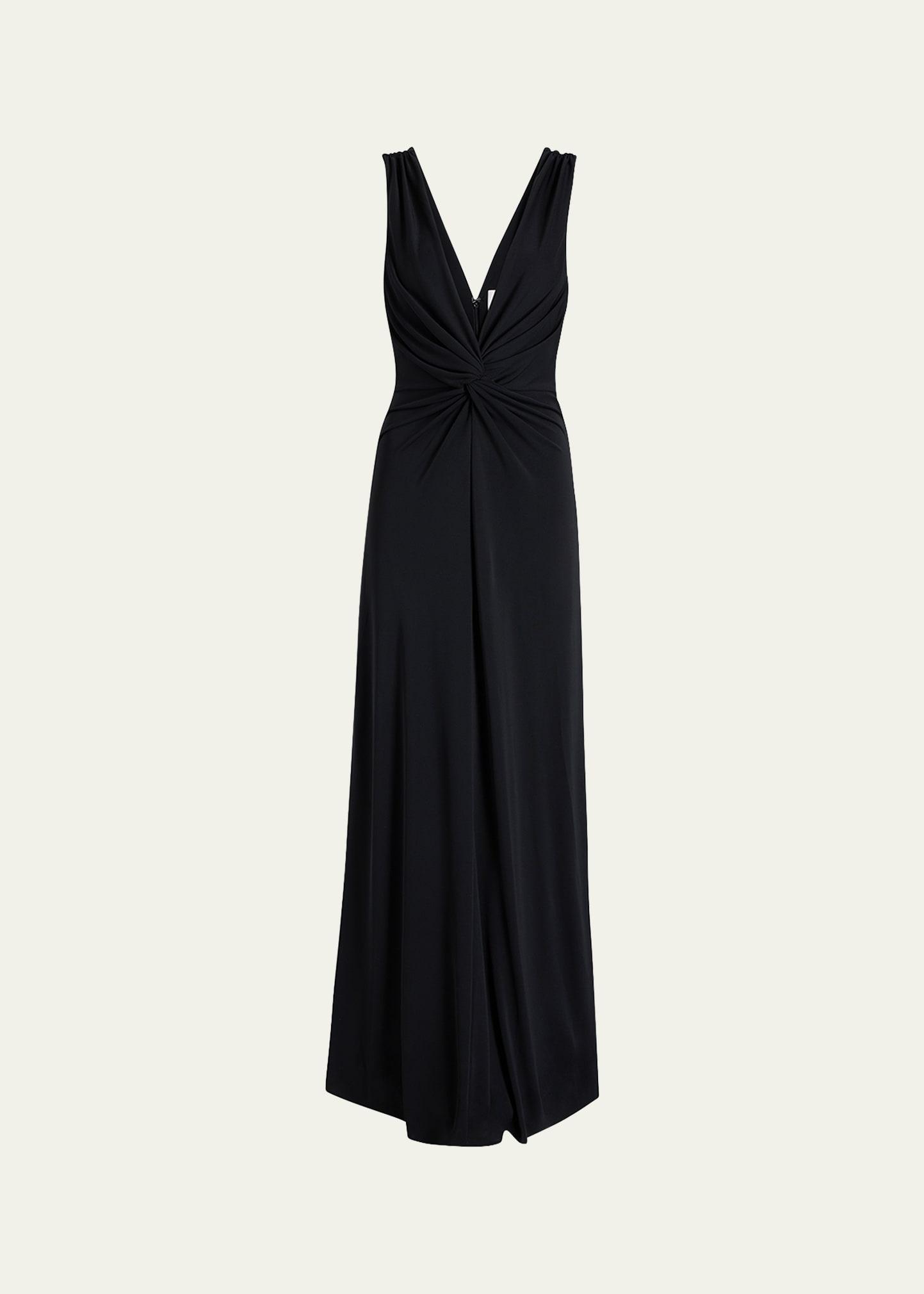 ansey sleeveless twist-front gown