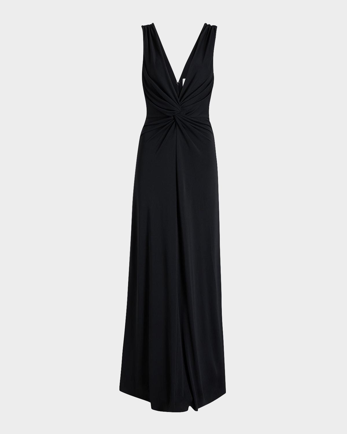 ansey sleeveless twist-front gown