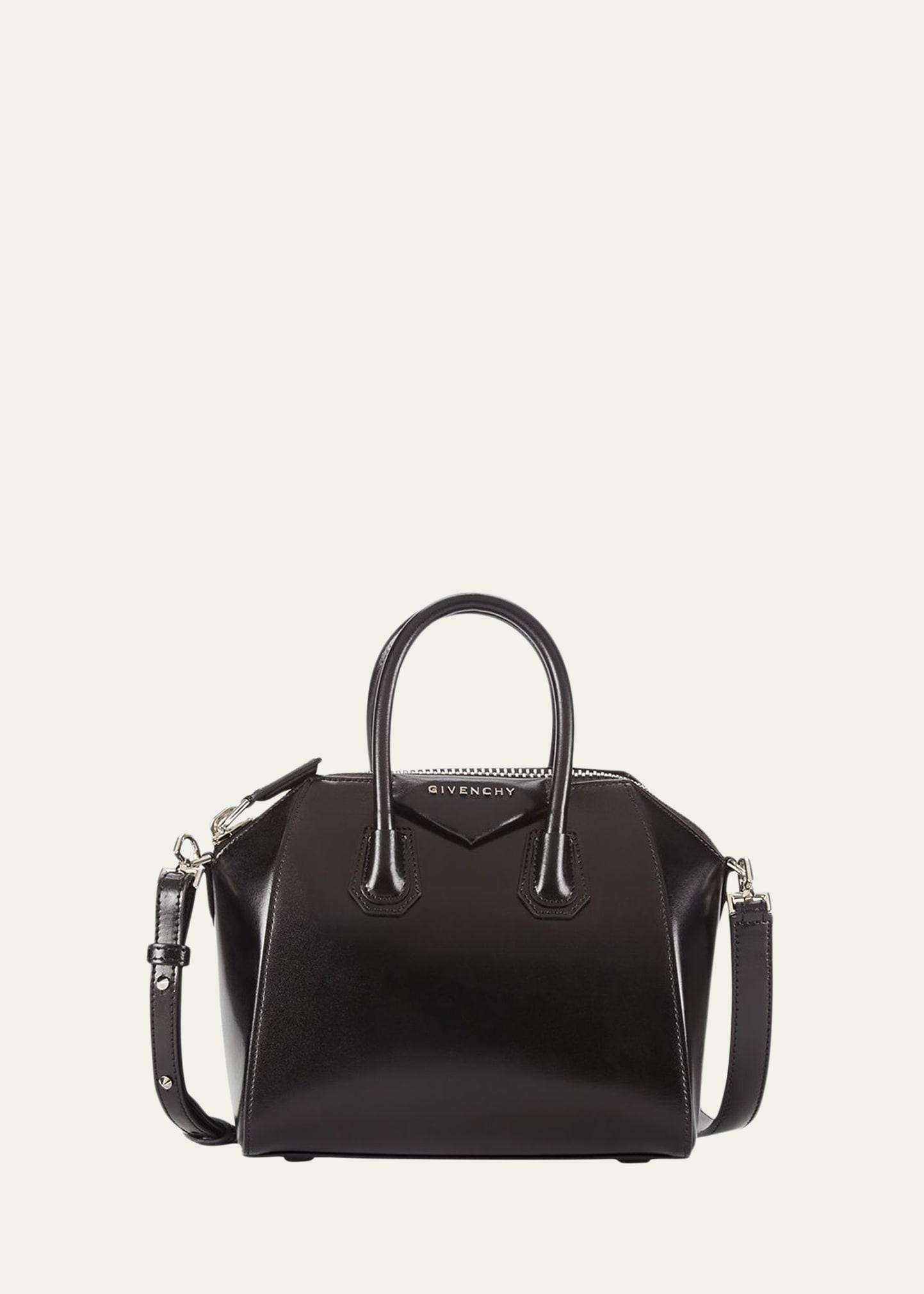 antigona mini top handle bag in box leather