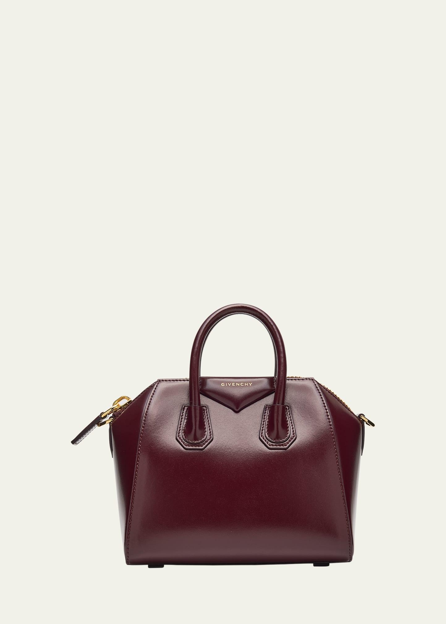antigona mini top-handle bag in patent leather