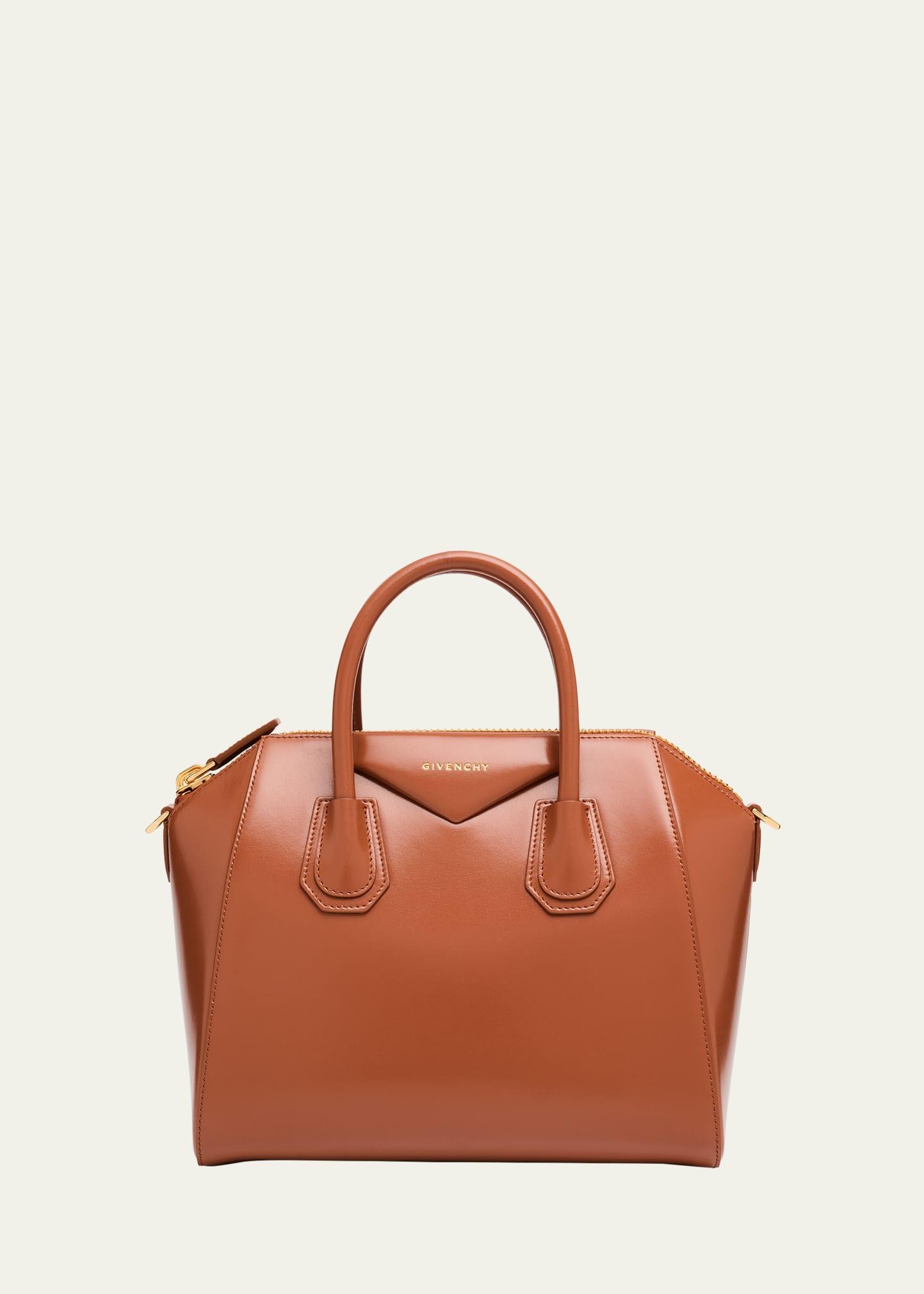 antigona small top-handle bag in box leather