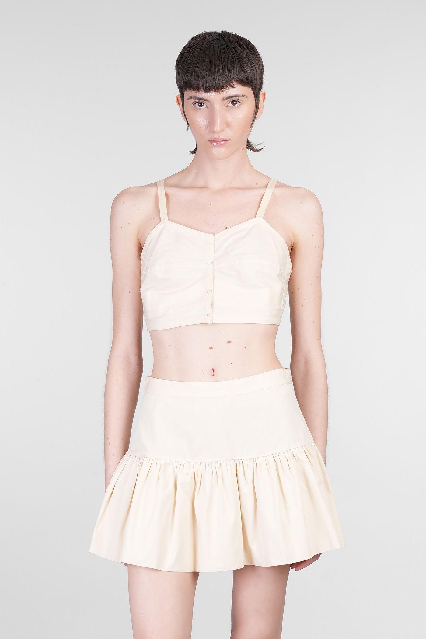 antik batik pam topwear in beige cotton