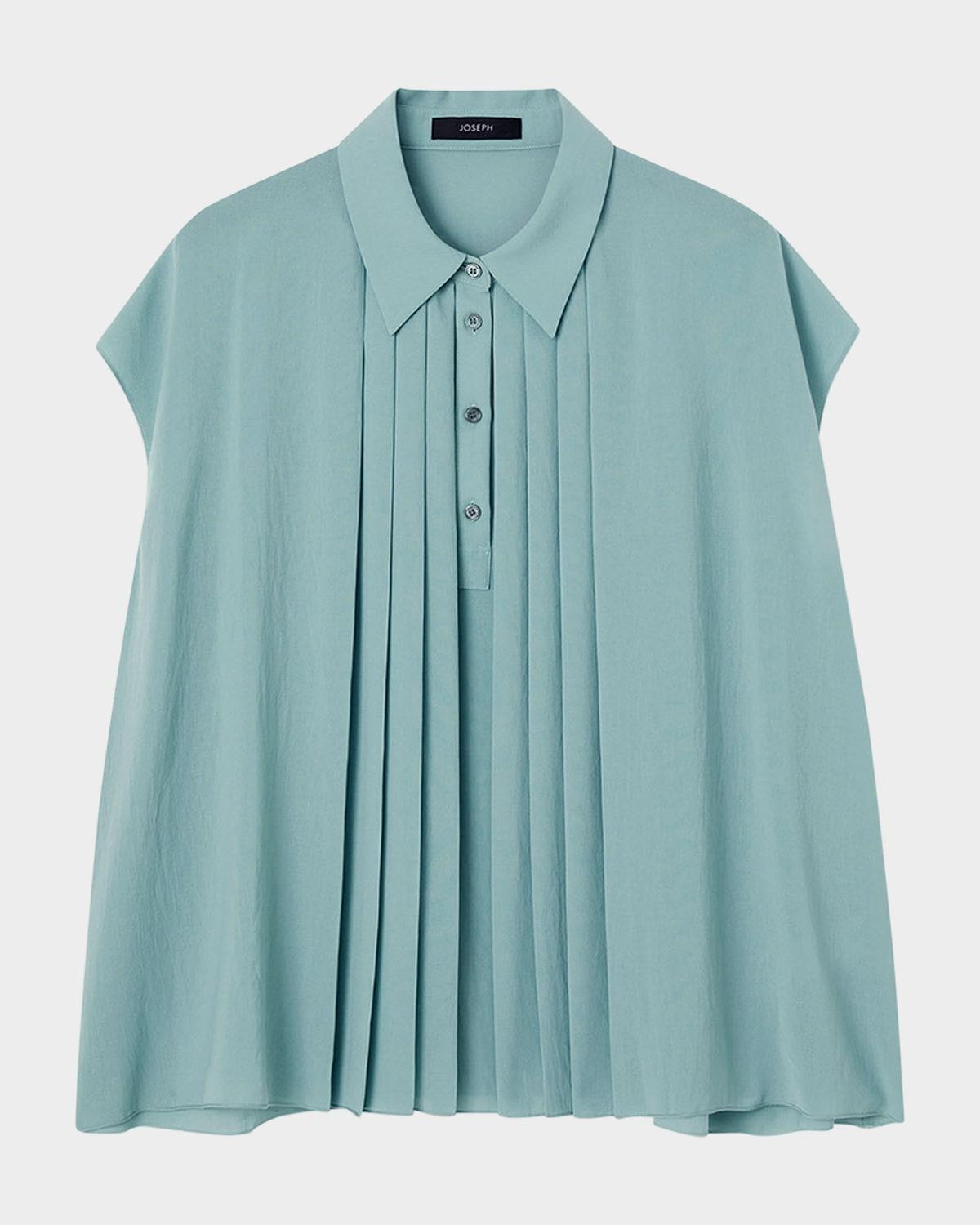antin oversized airy pleated blouse