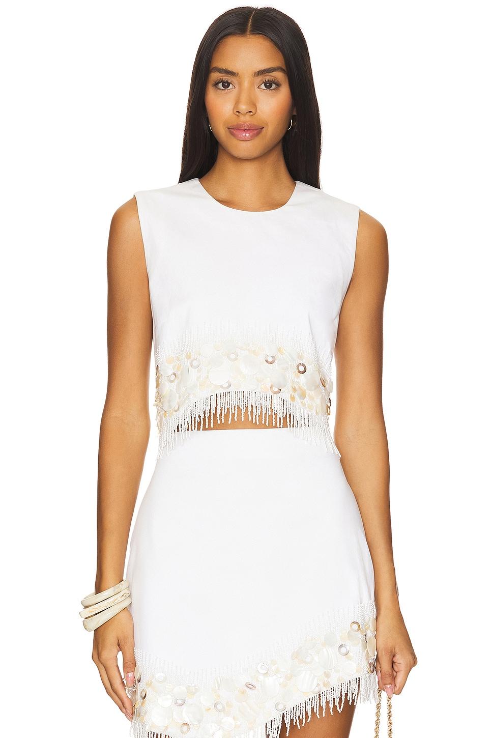 antonella shell beaded top